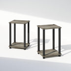 Furinno Simplistic Night Stand Set of 2, 2-Tier Small Nightstand - Image 5