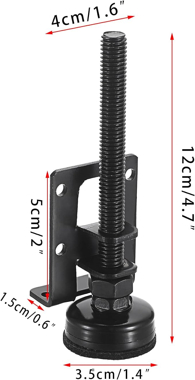 OwnMy 4 Packs Adjustable Furniture Leveling Feets L Shaped Furniture Levelers - Image 3