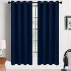 Yakamok Room Darkening Curtains 52x63 inch Length Dark Blue-Living Room | 2 by Yakamok