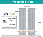NICETOWN Cold Blocking Curtains, 100% Blackout Curtains Thermal, Noise - Image 7