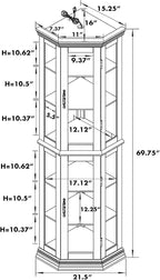 Glass Corner Display Cabinet - Image 2