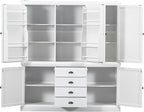 VilroCaz Freestanding Large Kitchen Pantry, Wooden Kitchen Organizers and - Image 4