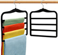 Closet Organizers and Storage, 2 Pack Pants-Hanger-Space-Saving, Velvet Clothes by SHUKEEKA