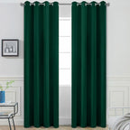 Yakamok Room Darkening Curtains 52x90 inch Length Dark Green-Living Room | 2 by Yakamok