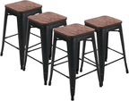 HAOBO Home 26" Backless Metal Counter Stool Height Bar Stools Barstools - Image 6