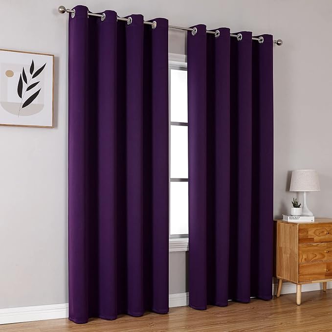 ChrisDowa Blackout Curtains for Bedroom and Living Room 84 Inches Long | 2 - Image 6