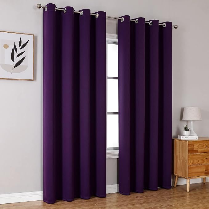ChrisDowa Blackout Curtains for Bedroom and Living Room 80 Inches Long | 2 - Image 6