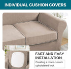 Turquoize 4 Piece Sofa Slipcover Sofa Covers - Image 5