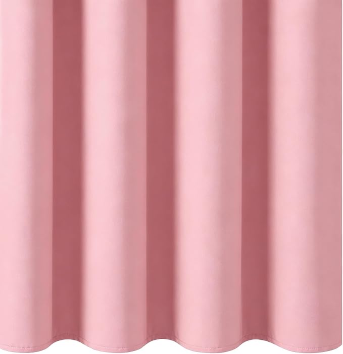 Pink Blackout Curtains 34 x 54 Inch Length/Set of 2 Curtain Panels/Thermal - Image 8