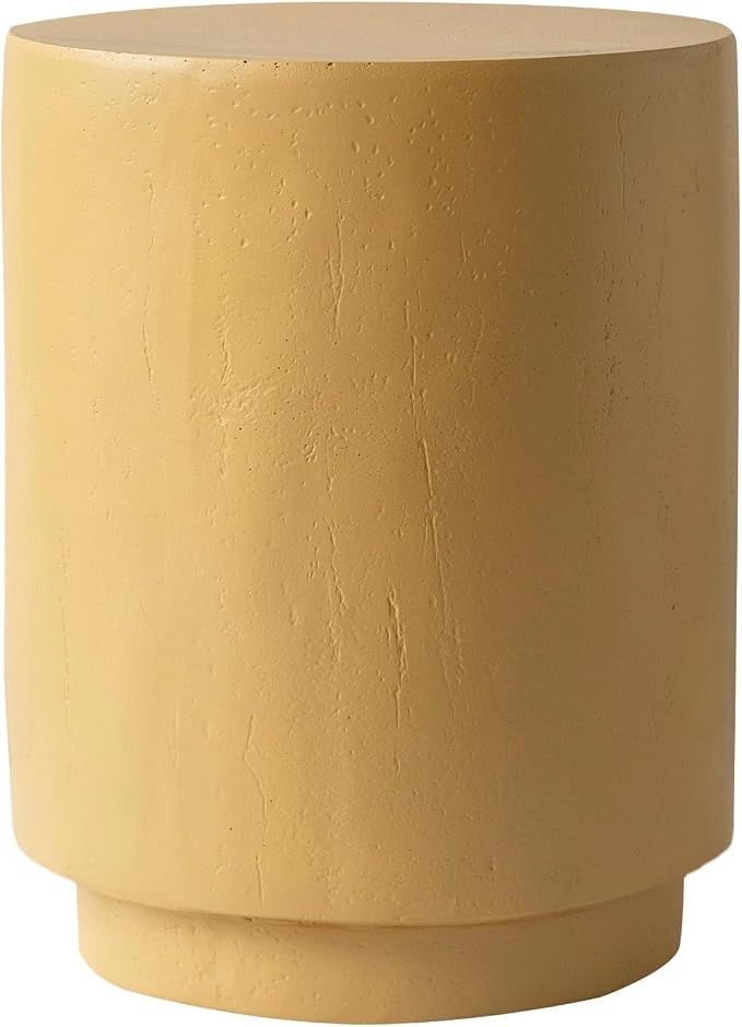 LeisureMod 14” Wide Round Side Table in Fiberstone by LeisureMod