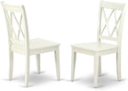 East West Furniture CLC-LWH-W Clarksville Dining Room Chairs by EastWestFurniture