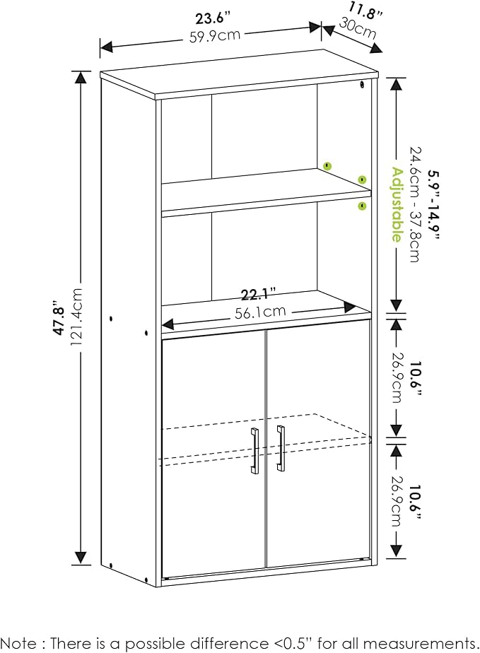 Furinno Pasir 4-Tier Storage Bookcase - Image 3