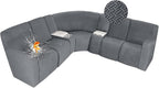 ALIECOM 100% Waterproof Recliner Sectional Couch Covers L Shape Stretch Corner by ALIECOM