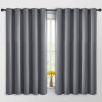 Yakamok Grey Room Darkening Curtains 62x63 inch Gray Grommet-Living Room | 2 by Yakamok