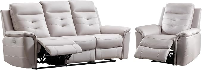 ANJ 2-Piece Oversied Faux Leather Power Recliner Sofa Set - Image 8
