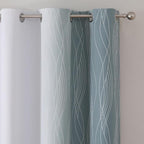 Stone Blue and Greyish White Blackout Curtains - Image 4