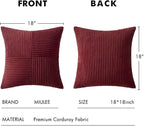 MIULEE Burgundy Decorative Throw Pillow Covers - Image 6