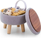 Wimarsbon Storage Ottoman, Modern Round Footrest by Wimarsbon