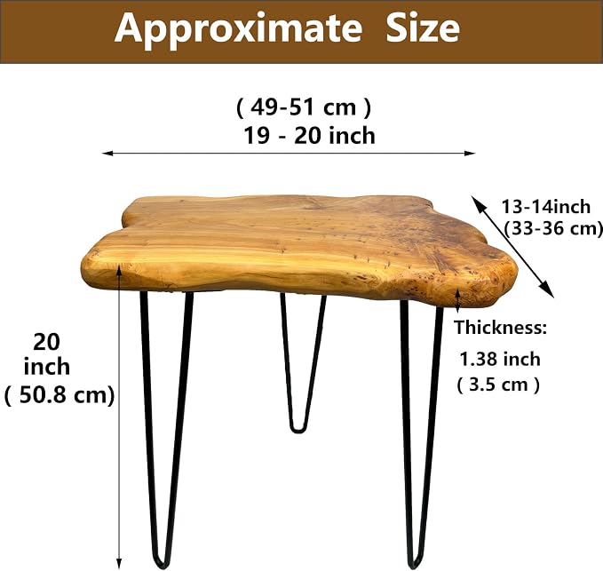 Natural Edge End Table, Live Edge Side Table - Image 2