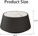 Modern Marble Nesting Coffee Table Set of 2, 26.77" Cup Shaped Coffee and End - Image 2