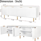 Mid Century Modern TV Stand for 80 Inch TV, Entertainment Center - Image 2