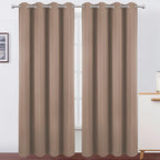 Blackout Curtains 52 x 120 Inch Long Cappuccino Curtains Set of 2 Panels Room by Lemomo