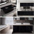 Arthome Black Marble, 17x393 Inches Peel and Stick Wallpaper, Marble Contact - Image 5