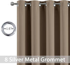 Yakamok Room Darkening Curtains 52x84 inch Length Khaki-Living Room | 2 panels - Image 2