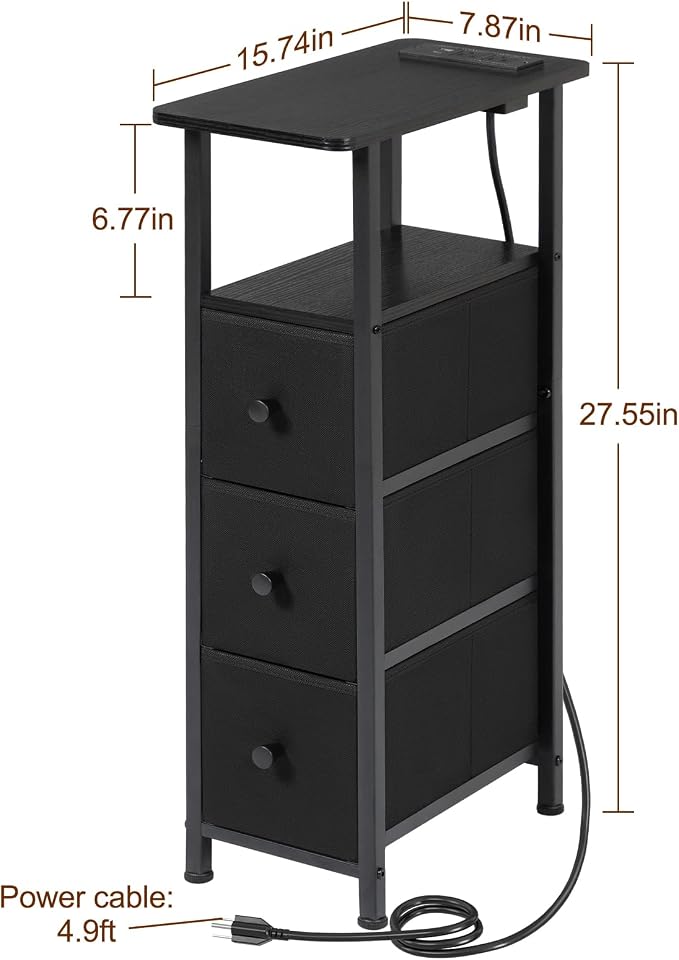 LOAKEKEL Narrow End Table Living Room - Image 3