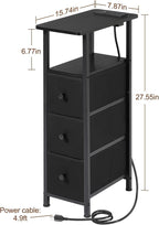 LOAKEKEL Narrow End Tables Living Room Set of 2 - Image 3