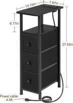 LOAKEKEL Narrow End Tables Living Room Set of 2 - Image 3