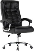Executive Office Chair Adjustable Leather Chair, High Back Swivel Office Desk by HOXNE