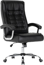 Executive Office Chair Adjustable Leather Chair, High Back Swivel Office Desk by HOXNE