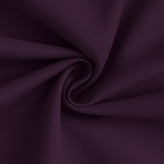 Yakamok Dark Purple 100% Blackout Curtains 63 Inches Long 50" Wide 2 Panels | - Image 3