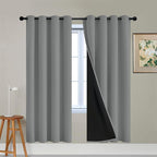 Yakamok Dove Grey 100% Blackout Curtains 72 Inches Long 52" Wide 2 Panel | by Yakamok