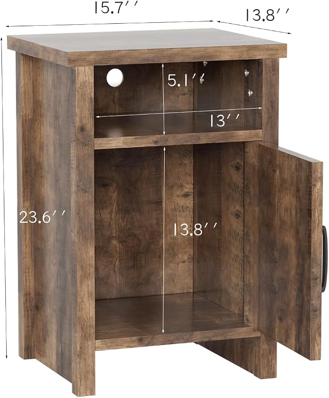 YESHOMY Farmhouse Modern Nightstands - Image 3