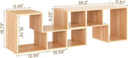 Recaceik Cube Bookshelf 2 Shelf Bookcase L-Shaped TV Console Stand Modern - Image 2