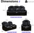 Leather Power Recliner Loveseat - Image 2