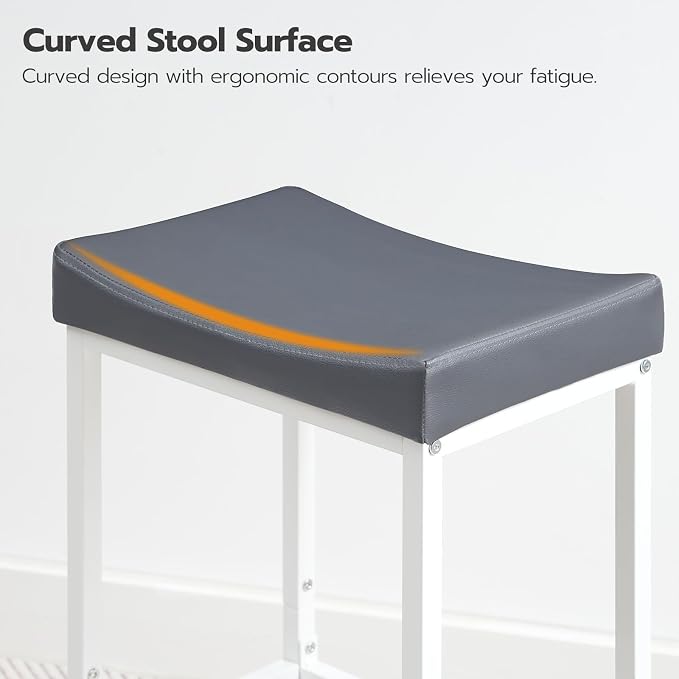 HOOBRO Bar Stools, 24.8 Inches, 2.4" Thick Upholstery - Image 7