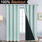 Yakamok Aqua 100% Blackout Curtains 84 Inches Long - Image 2