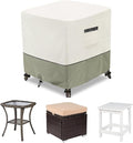 Patio Wicker Side Table Cover, Waterproof Square Patio Small Side Table Cover by LSongSKY