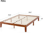 Mellow Naturalista Classic 12-Inch Solid Wood Platform Bed | Wooden Slats - Image 2