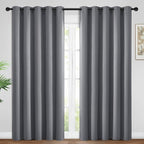 Yakamok Grey Room Darkening Curtains 62x84 inch Gray Grommet-Living Room | 2 by Yakamok
