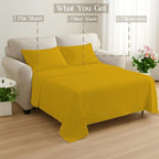 Sleeper Sofa Bed Sheet, 100% Cotton 400 Thread Count, 4 Piece Set, Deep Pocket - Image 9