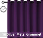 Yakamok Purple Room Darkening Curtains 84 inch Sliding Door Drapes | 1 - Image 4