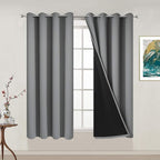 Yakamok Grey Blackout Curtains 54 Inches Long by Yakamok