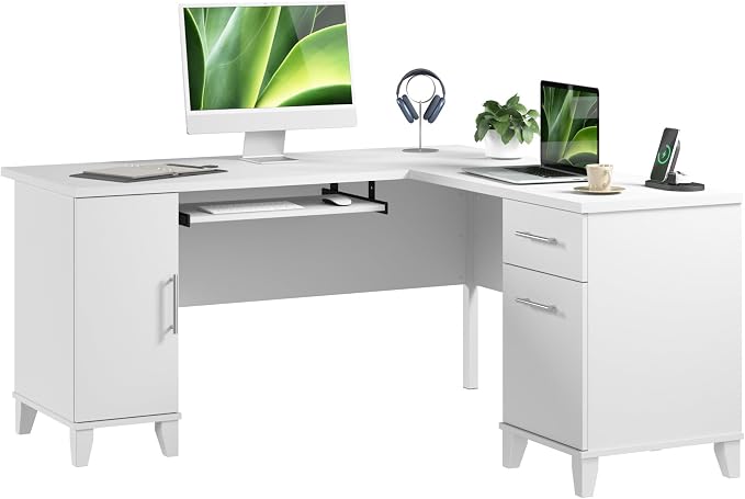 Bush Home 60-Inch L-Shaped Desk by BushHome