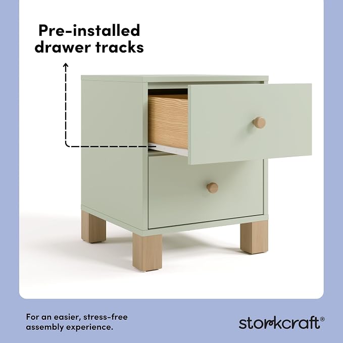 Storkcraft California 2 Drawer Nightstand - Image 5