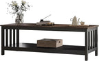ChooChoo Mission Coffee Table, Wood Living Room Table - Image 6