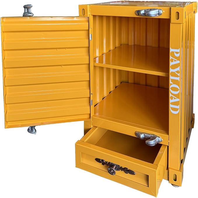 Industrial Shipping Container Nightstand by Runeqxar